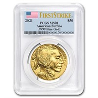 2021 1 Oz Gold Buffalo Ms-70 Pcgs (firststrike)