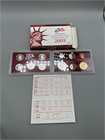 Silver 2005 US Mint Proof Ten Coin Set