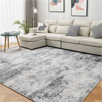 8x10ft Gray/Blue Area Rug for Living Room