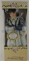 Crowne porcelain doll with box