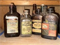 Empty Vintage Liquor Bottles