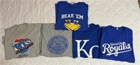 Kansas City Royals/Kansas Jayhawks XL T-shirts
