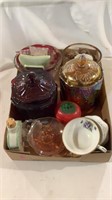 Glass jars, candle holders, cups, bottle