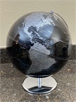 12” Political Map Globe On Polished Stand