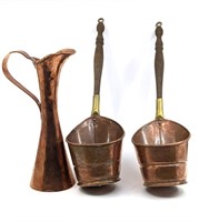 Copper Pitcher and Ladles
