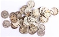 Coin 50 1916-P & S Mercury Dimes AG to Good