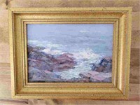 Miniature Oil "Monhhgan Shore" by Shirley Lewis