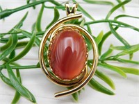 BANDED CARNELIAN PENDANT ROCK STONE LAPIDARY SPECI