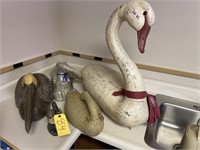 5 - Decoys & Carvings Wooden Swans
