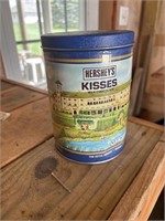 Hershey kisses, milk, chocolate tin