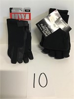 Set of 2 Size M Black Duty Gloves Thinsulate