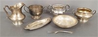 Group sterling silver sugars / creamers, etc-
