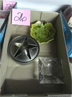 Green Leaf Plate - Czechoslovakia / Ashtray Lot