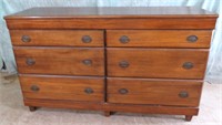 6 DRAWER WOOD CHEST OF DRAWERS DRESSER