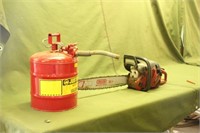 Jonsered Chain Saw 20" Bar & Gas Can 5 Gal