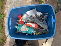 BIN OF HARDWARE AND TOOLS