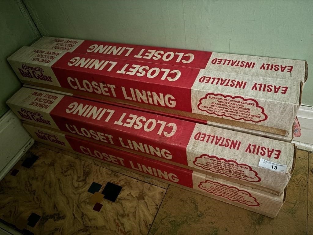 Eight Boxes of Aromatic Red Cedar Closet Lining