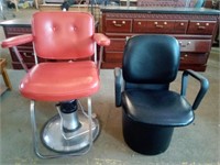 Red Hydrolic Barber Chair with Hair Drying Chair