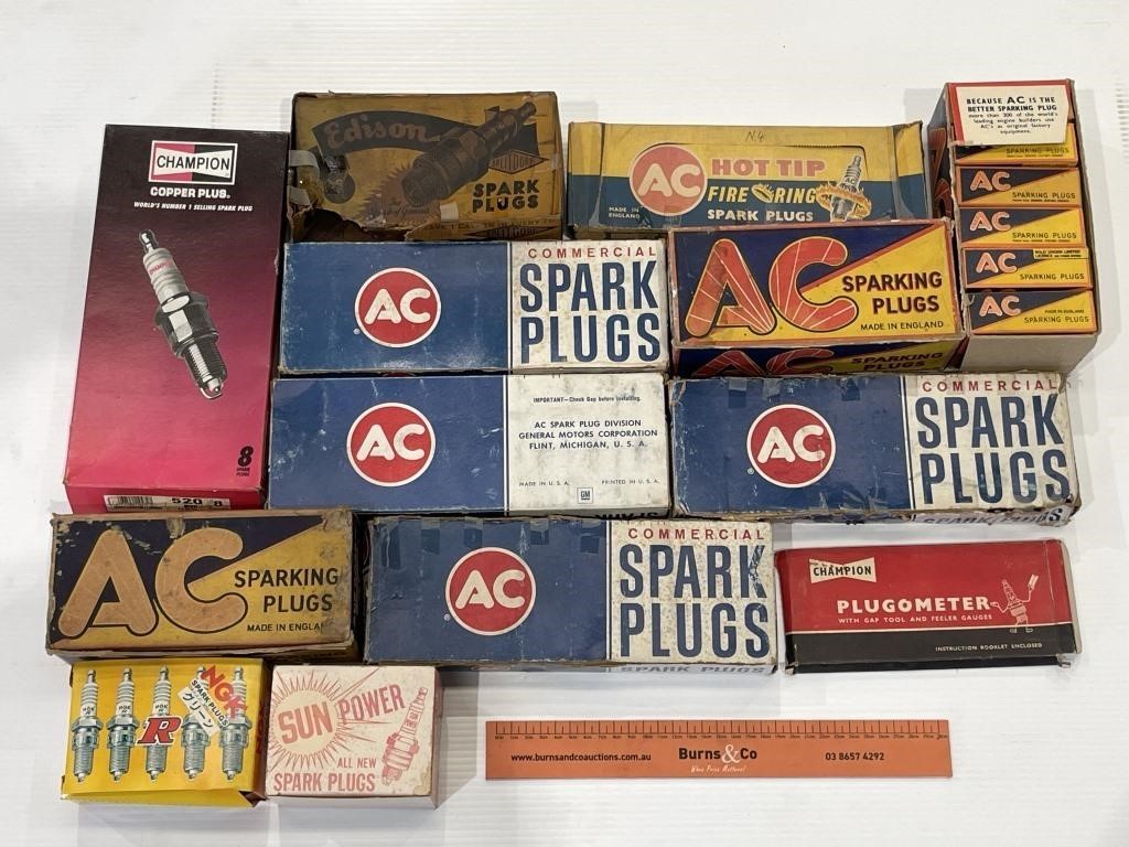 Assorted Empty Spark Plug Boxes Inc. CHAMPION,