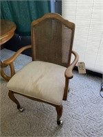 Wooden Roll Around Armed Chair