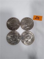4- 1972 Eisenhower Dollars