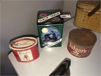 (3) Tobacco & Coffee Tins