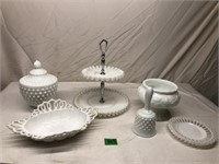 Variety of Vintage Milk Glass