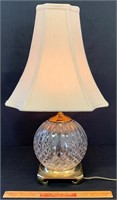 TOP QUALITY WATERFORD CRYSTAL LAMP WITH BRASS BASE