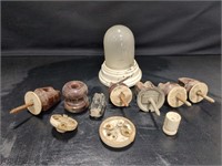 Vintage light and insulators