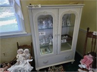 French Provencial Curio, Glass Shelves