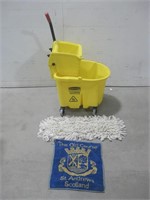 Mop Bucket W/Ringer & Dust Mop & Towel
