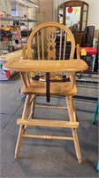 Solid wood highchair