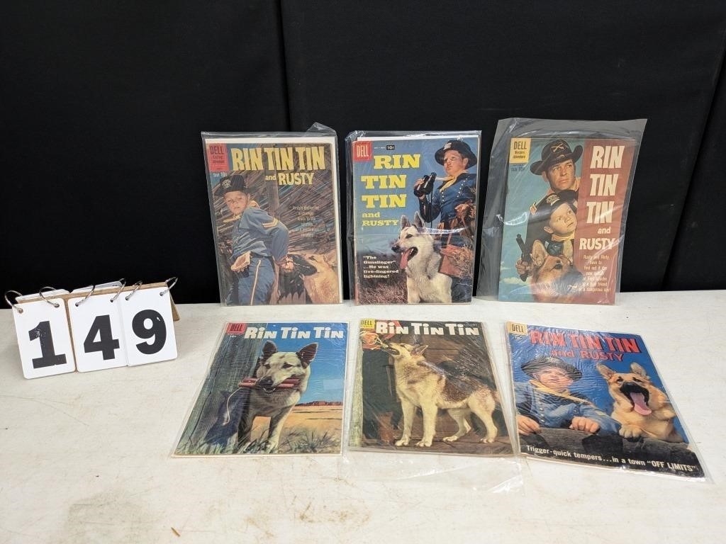 6 Rin Tin Tin Magazines w/ Plastic Covers
