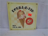 14 x 14 Tin Double Dip Ice Cream Sign