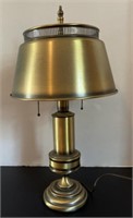 Brushed Brass Pull Chain Desk Lamp