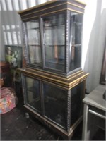2 piece antique china cabinet
