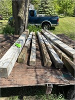 Qty 10 Wood Posts