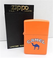 UNFRIED 1992 ORANGE CAMEL ZIPPO