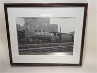 Black & White Framed Train Print