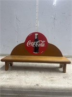1999 Coca Cola Wooden Wall Hanging Shelf