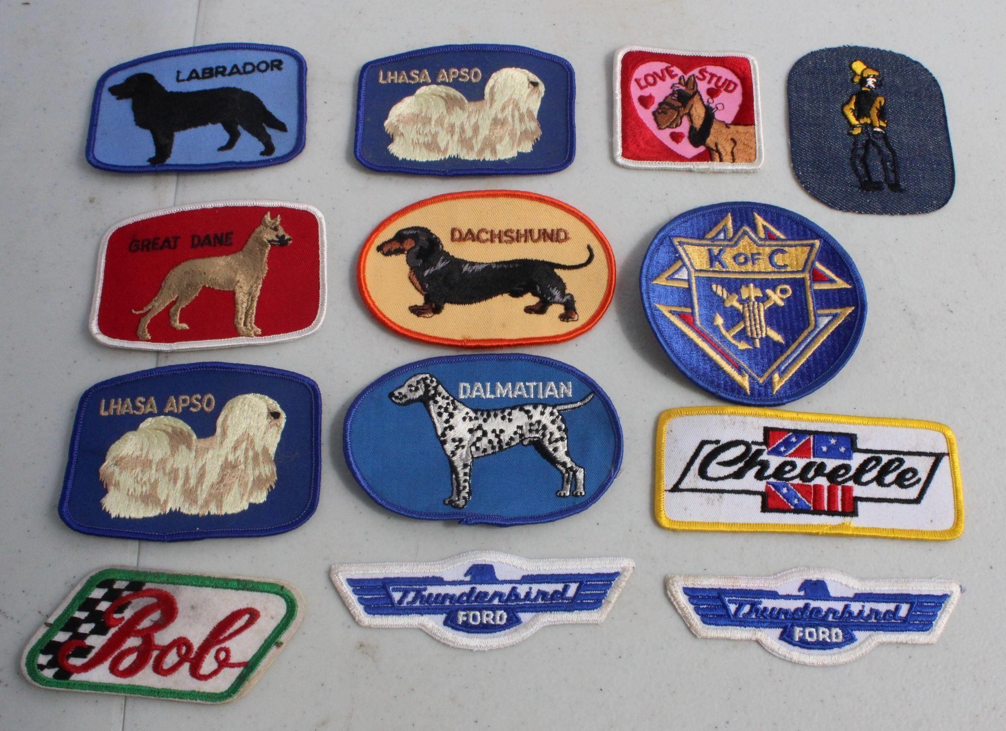 Lot of 13 Embroidered Patches