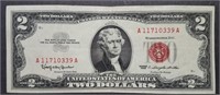 1963 Red Seal $2 Two Dollar Note - Crisp Example!