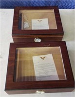 2 NEW Bald Eagle Humidors