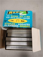 New) Arrow Fastener Staples T32 1/4 Inch (6mm)