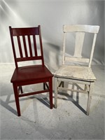 Pair of Vintage Wooden Chairs