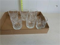 6 CRYSTAL GLASSES