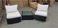 3 Piece Modular Conversation Set With Cushions