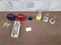 Large and small blown glass pieces