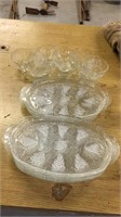 Glassware platters and cups