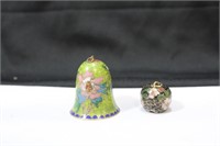 Lot of Two Cloisonne Bells